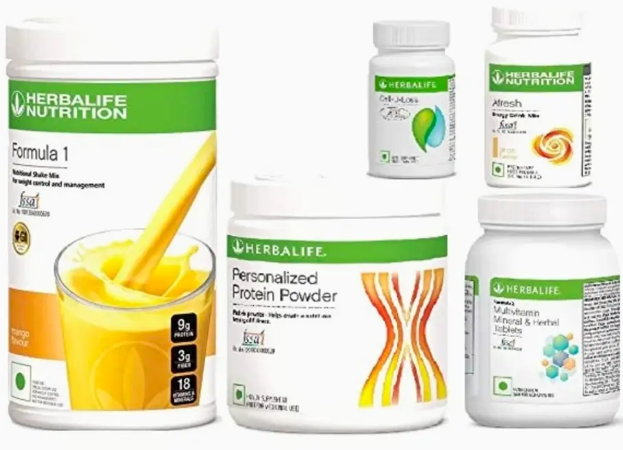 Herbalife Formula 1 Nutritional Shake Mix - 500g + Personalized Protein Powder - 200g + Afresh Energy Drink Mix - 50g + Cell-U-Loss + Multivitamin (Mango + Lemon)