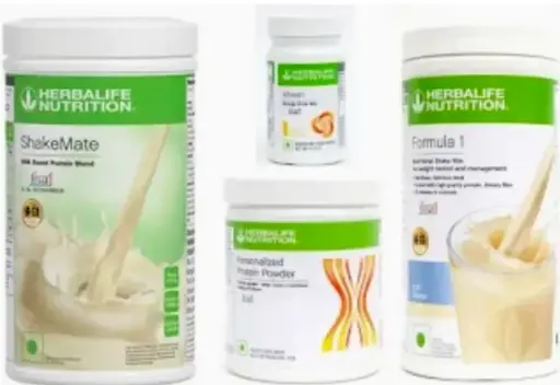 Herbalife Formula 1 Nutritional Shake Mix - 500g + Personalized Protein Powder - 200g + Afresh Energy Drink Mix - 50g + ShakeMate - 500g